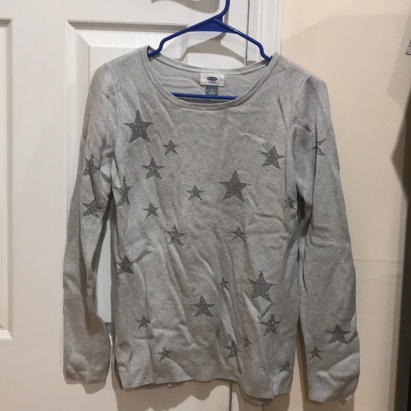 Old navy grey sweater with stars size M NWOT - Picture 1 of 2